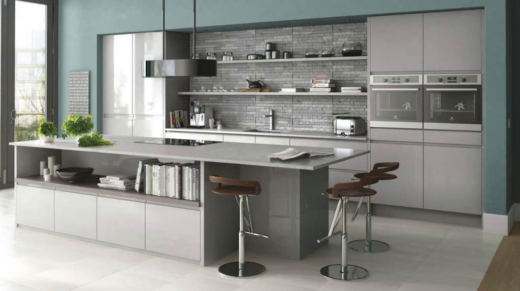 In-Line Gloss Grey Kitchen