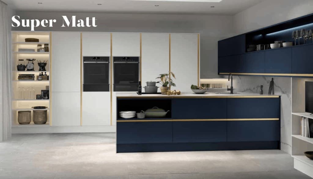 Super Matt Dark Blue Kitchen 